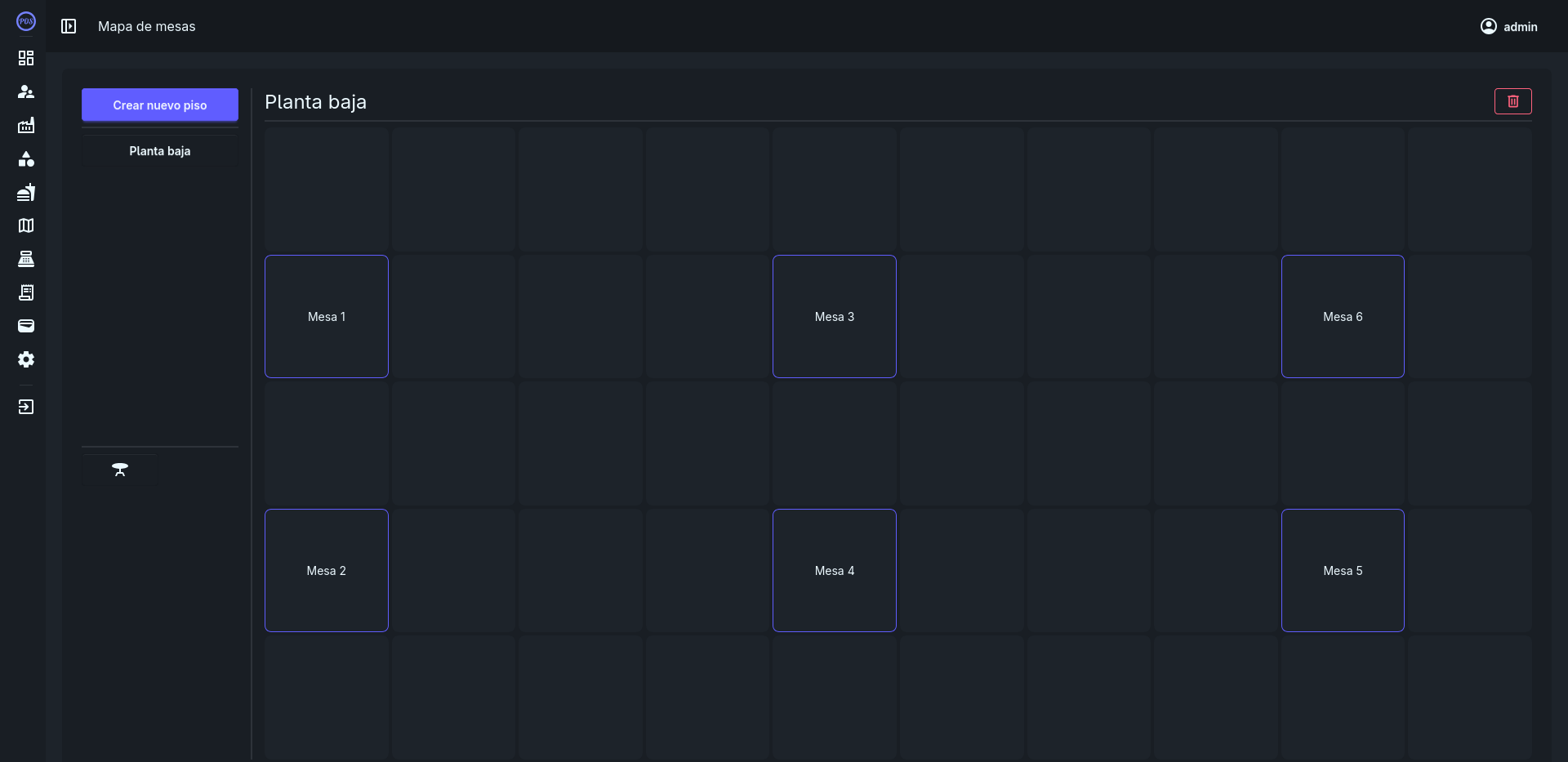 Gestión de Pisos y Mesas